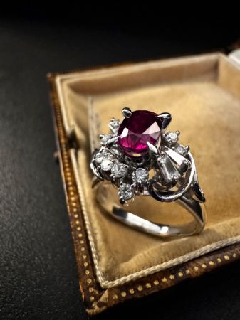 Ring with Ruby and Diamonds