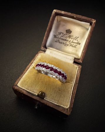 Fedina  con  Rubini  e  Diamanti  