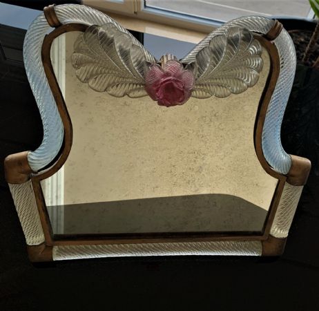 Murano signed table mirror