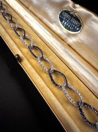 Bracciale  con  Zaffiri  e  Diamanti  