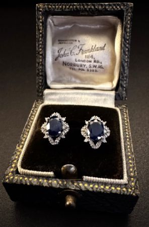 Earrings with Sapphires and Diamonds