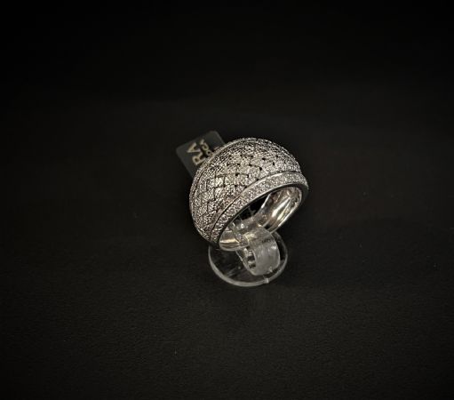 Bague bandeau avec diamants