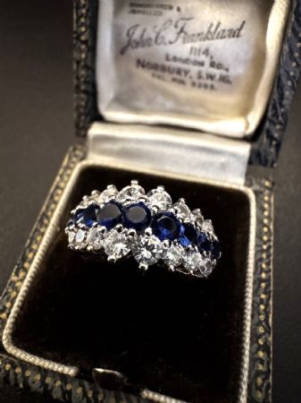 Bague avec Saphirs et Diamants 1.80 ct.