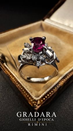 Ring with Ruby and Diamonds