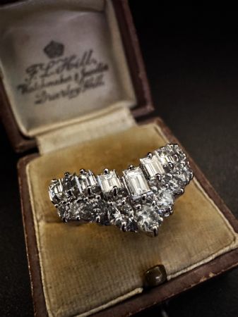 Bague en Platine avec Diamants