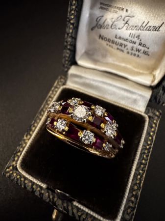 Ring with Rubies and Diamonds