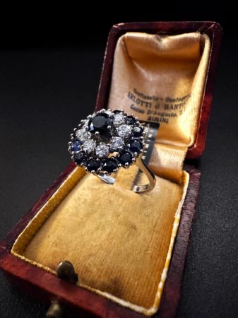 Ring with Sapphires and Diamonds