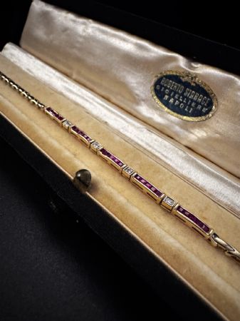 Bracciale  con  Rubini  e  Diamanti