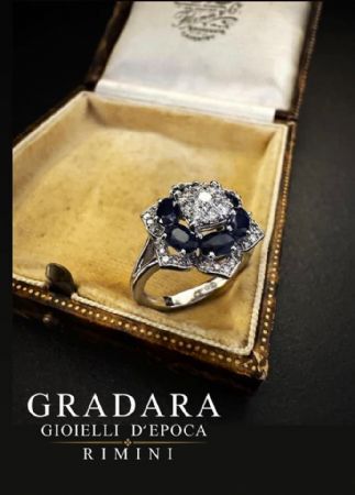 Anillo con Zafiros y Diamantes