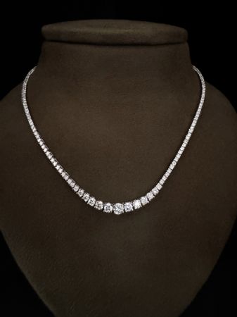 Colar de tênis com Diamantes para 7,5 ct.