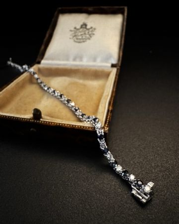 Brazalete con Zafiros y Diamantes
